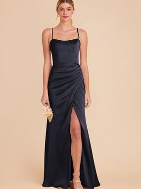 Birdy Grey strapless Anne Matte Satin Bridesmaid dress size small